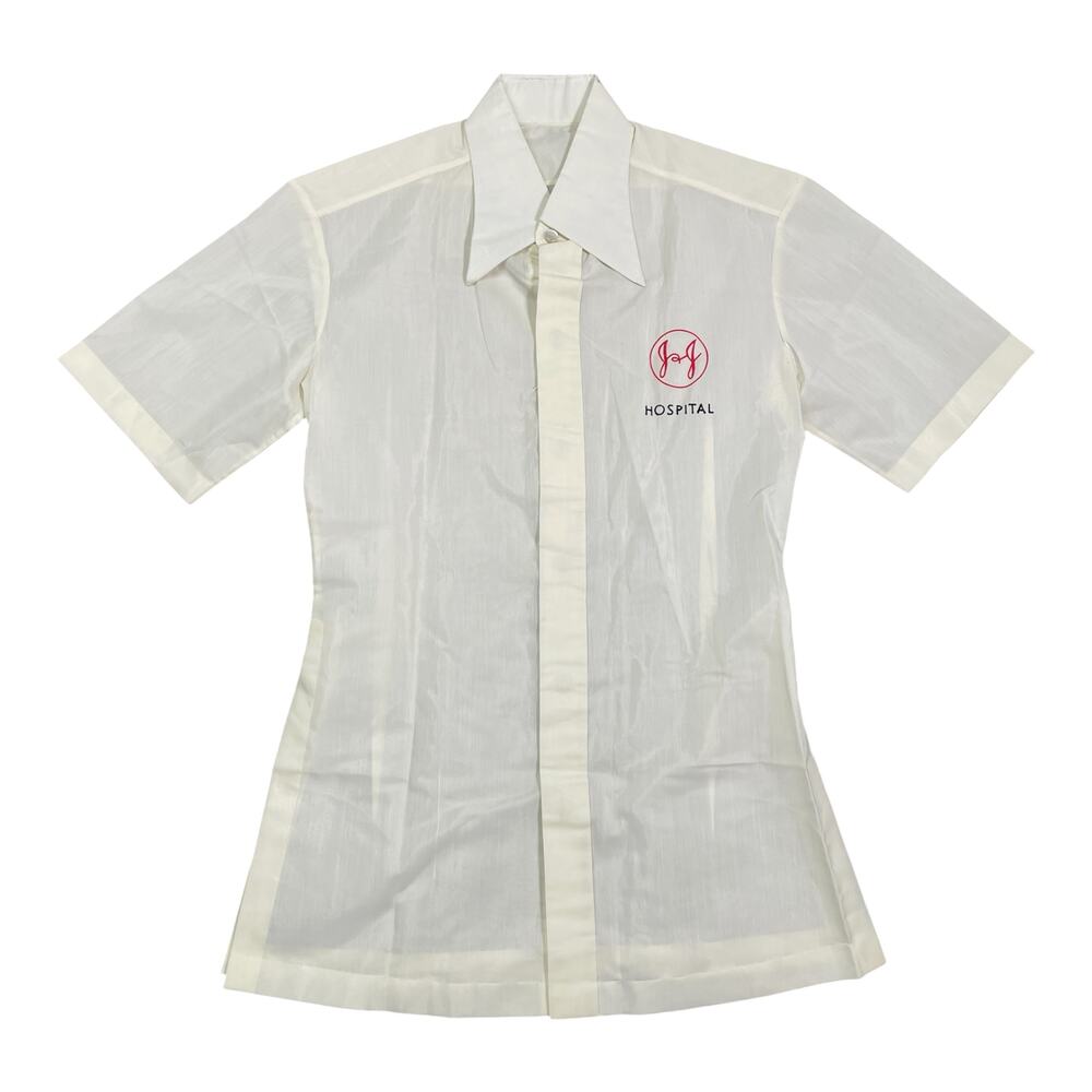 Vintage 70s Hospital Uniform Tunic Shirt